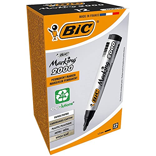 BIC Marking 2000 Permanent Marker, Schwarz, wasserfest, für Glas, Metall, Holz, 1,7 mm, 12 Stk. #BIC #PermanentMarker #Büromaterial #Spartipp #Weihnachten #Geschenk #Preisfehler - Jetzt bei Amazon kaufen!