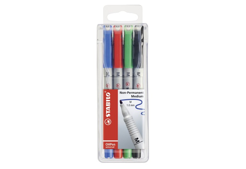 STABILO OHP Pen Soluble - Medium - Wallet of 4 - Assorted Colours. Ideal für Overhead-Projektionen. #STABILO #OHP #Schreibwaren #Bürobedarf #Weihnachten #Geschenk #Angebot - Jetzt bei Amazon kaufen!