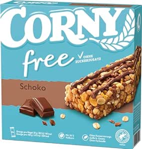 Leckerer CORNY free Schoko Musliriegel, zuckerfrei und nur 67 kcal pro Riegel. Ideal für unterwegs!  #CORNY #Musliriegel #Schoko #Gesundsnack #Deutschland #Geschenk #Preisfehler - Jetzt bei Amazon kaufen!