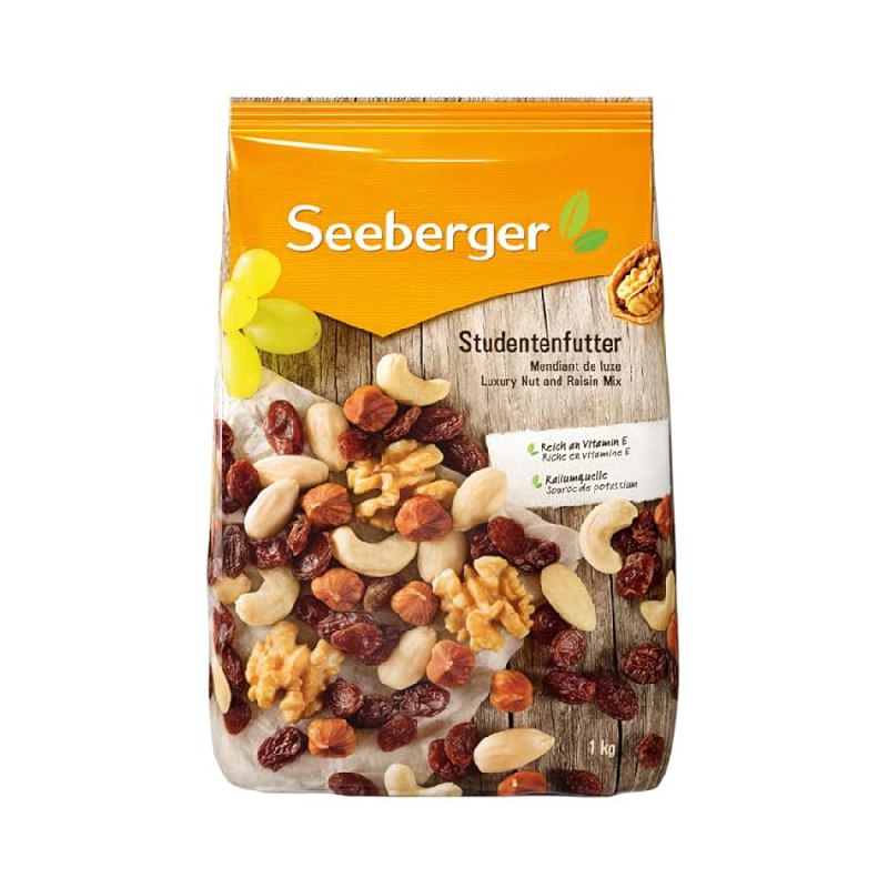 Genieße die klassische Nuss-Frucht-Mischung von Seeberger mit Haselnusskernen. Ideal für Studenten und unterwegs. #Seeberger #Studentenfutter #Nüsse #GesundSnack #Deutschland #Geschenk #Schnäppchen - Jetzt bei Amazon kaufen!