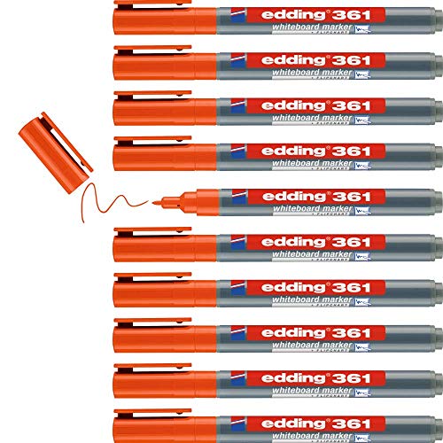 10 Edding Marker mit Rundspitze in Orange für Whiteboards. Ideal für Schule und Büro. #Edding #Marker #Whiteboard #Bürobedarf #Weihnachten #Geschenk #Rabatt - Jetzt bei Amazon kaufen!