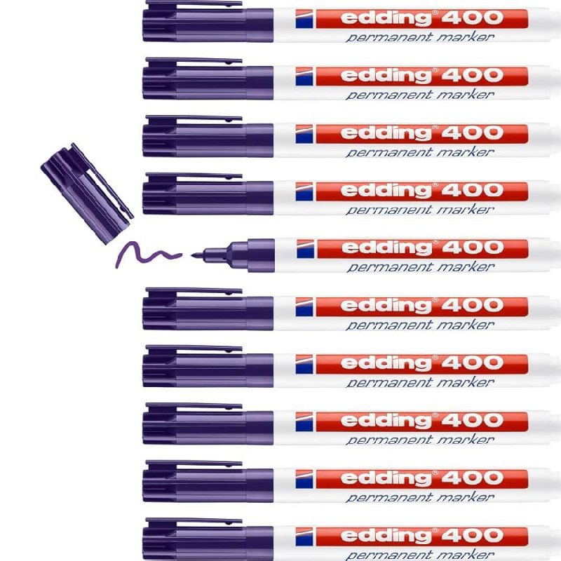 edding 400 Permanentmarker in Violett mit feiner 1mm Spitze. Packung mit 10 Stiften zum Bestpreis. Ideal für Schule und Büro. #edding #Permanentmarker #Bürobedarf #Sparpreis #Weihnachten #Geschenk #Rabatt - Jetzt bei Amazon kaufen!