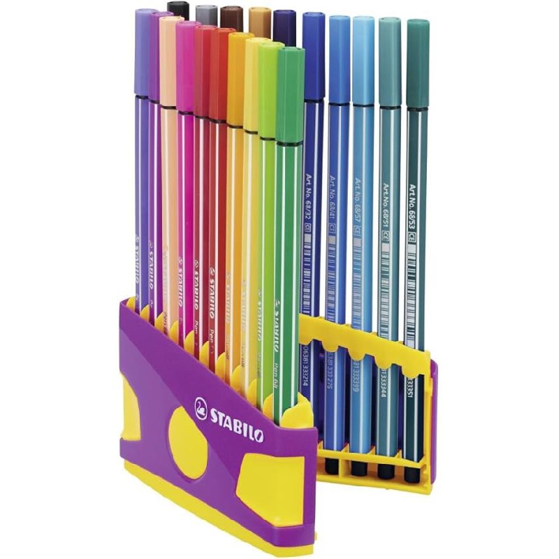 Hochwertige STABILO Pen 68 ColorParade Filzstifte in lilagelb im praktischen 20er Tischset. Kreatives Schreiben und Malen #STABILO #Filzstifte #Kreativität #Angebot #Weihnachten #Geschenk #Deals - Jetzt bei Amazon kaufen!