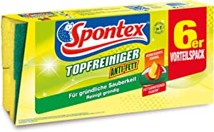 Spontex Topfreiniger Schwamm Anti-Fett 6er Pack - Hohe Fettlösekraft und Griffleiste für hartnäckige Verschmutzungen. #Spontex #Reinigungsschwamm #AntiFett #Angebot #Deutschland #Geschenk #Deals - Jetzt bei Amazon kaufen!