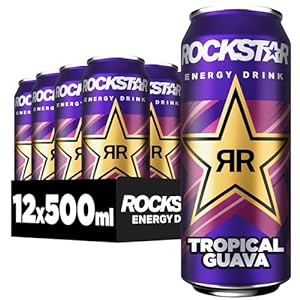 Exotischer Energiekick! Rockstar Energy Drink Tropical Guava in 12 x 500ml Dosen. Ideal für unterwegs oder den Alltag. #Rockstar #EnergyDrink #TropicalGuava #Erfrischung #Weihnachten #Geschenk #Coupon - Jetzt bei Amazon kaufen!