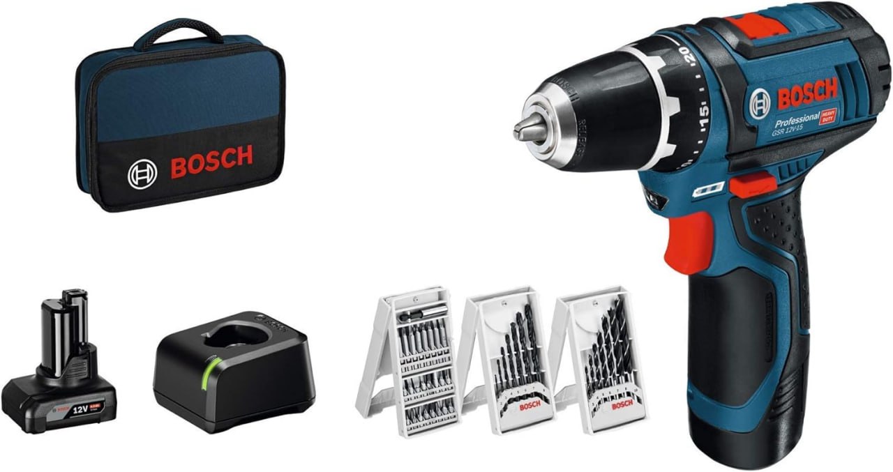 Bosch Professional Akku-Bohrschrauber GSR 12V-15 inkl. Zubehörset für verschiedene Anwendungen. #Bosch #AkkuBohrschrauber #Werkzeug #DIY #Deutschland #Geschenk #Rabatt - Jetzt bei Amazon kaufen!