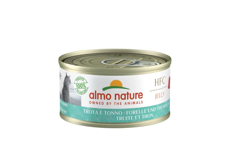 HFC Jelly Katzenfutter nass - Forelle und Thunfisch im 24er Pack für 20,69€ statt 31,92€. Hochwertiges Futter für Katzen in Gelee. #almonature #Katzenfutter #Haustier #Angebot #Weihnachten #Geschenk #Coupon - Jetzt bei Amazon kaufen!