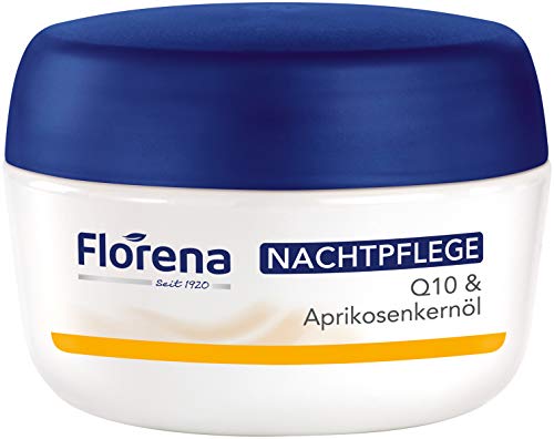 Florena Nachtpflege Q10 mit Aprikosenkernöl und Vitamin E, 50 ml Nachtcreme für frischere Haut. #Florena #Gesichtspflege #Nachtpflege #Feuchtigkeitspflege #Weihnachten #Geschenk #Rabatt - Jetzt bei Amazon kaufen!