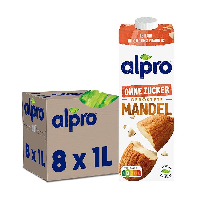 Alpro Mandeldrink Ohne Zucker - Quelle von Calcium und Vitaminen, 8x1L, vegan. #Alpro #Mandeldrink #vegan #Sparangebot #Weihnachten #Geschenk #Schnäppchen - Jetzt bei Amazon kaufen!