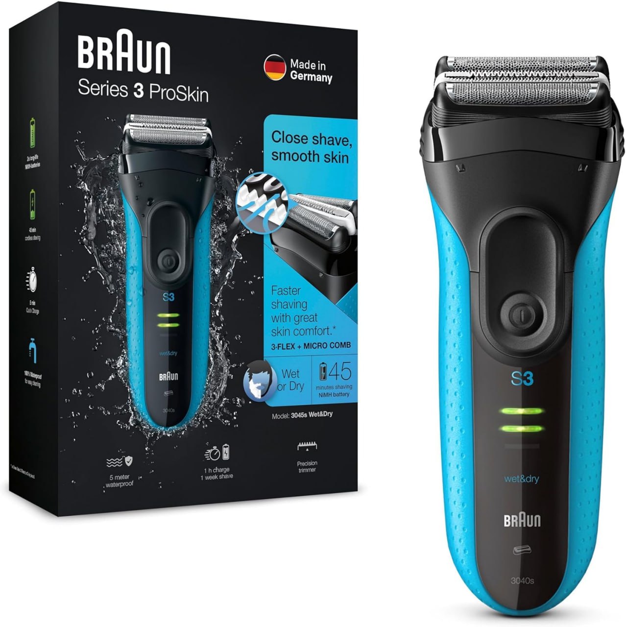 Braun Series 3 ProSkin Elektrorasierer - präzise Rasur und Trimmer in einem. WetDry Funktion für Trocken- und Nassrasur. Made in Germany. #Braun #Elektrorasierer #MadeinGermany #Gepflegt #Weihnachten #Geschenk #Deals - Jetzt bei Amazon kaufen!