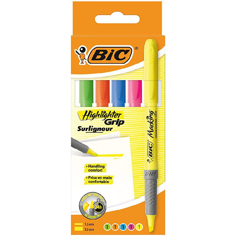  Bic 896055 TextmarkerHighlighter Grip, Keilspitze. Fehlpreis! Nur 3,99€ statt 12,11€ -67% Rabatt. Ideal für Schule und Büro. #Bic #Textmarker #Bürobedarf #Sonderangebot #Weihnachten #Geschenk #Deals - Jetzt bei Amazon kaufen!