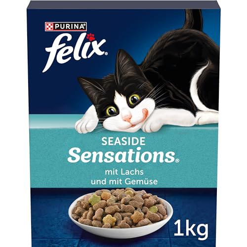 FELIX Seaside Sensations trocken, mit Lachs und Gemüse, 1kg. Für glückliche Katzen jeden Tag! #Felix #Katzenfutter #Lachs #Tierliebe #Weihnachten #Geschenk #Preisfehler - Jetzt bei Amazon kaufen!