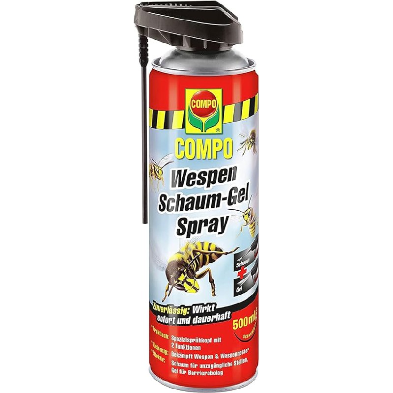 COMPO Wespen Schaum-Gel Spray mit Sprührohr, effektive Insektenabwehr für Garten und Pflanzenschutz. Bekämpft Wespen zuverlässig. #COMPO #Wespen #Insektenabwehr #Garten #Weihnachten #Geschenk #Deals - Jetzt bei Amazon kaufen!