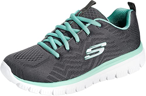 Bequeme Skechers Damen Sneaker in Grau mit grünen Akzenten. Größe 37. Ideal für sportliche Aktivitäten. #Skechers #Sneaker #Damen #Aktivität #Deutschland #Geschenk #Deals - Jetzt bei Amazon kaufen!