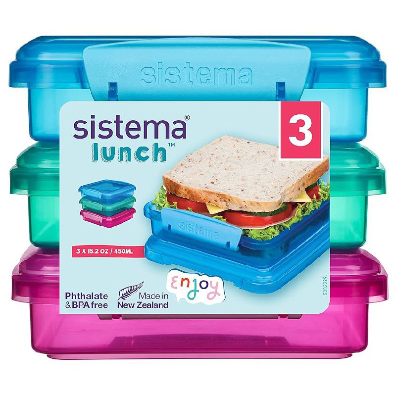 Sistema Lunch-Sandwich-Boxen mit 450ml Volumen. Perfekt für die Pause! BPA-frei und luftdicht. #Sistema #Brotdosen #Lunchboxen #Angebot #Deutschland #Geschenk #Rabatt - Jetzt bei Amazon kaufen!