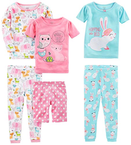 Flauschiges 6-teiliges Baumwoll-Pyjamaset für Mädchen in Blau mit Kaninchen- und Waldtiermotiven. Perfekt für gemütliche Nächte. #SimpleJoys #Carters #Pyjamaset #Gemütlich #Deutschland #Geschenk #Preisfehler - Jetzt bei Amazon kaufen!