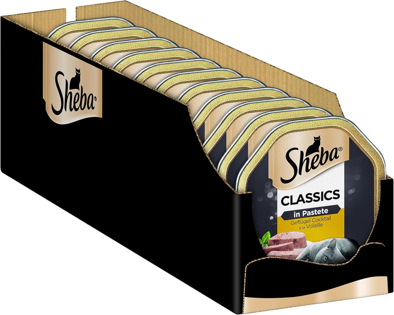 SHEBA Classics in Pastete mit Gefügel-Cocktail für Katzen, 2x11x85g Schalen. Hochwertiges Nassfutter für anspruchsvolle Samtpfoten #SHEBA #Katzenfutter #Pastete #Genussmomente #Weihnachten #Geschenk #Deals - Jetzt bei Amazon kaufen!