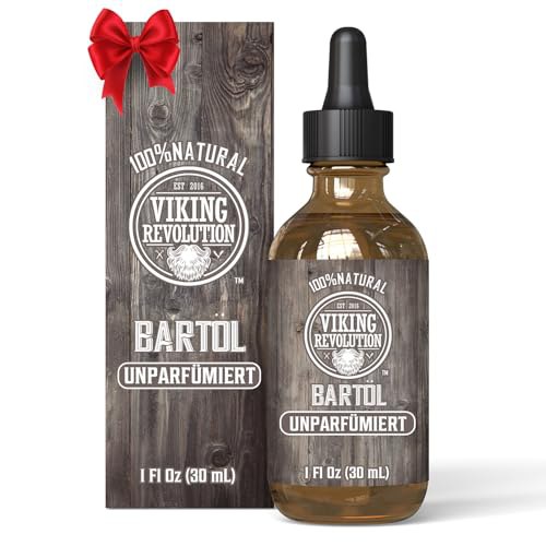 Viking Revolution Bartöl pflegt und stärkt den Bart mit natürlichen Argan- und Jojobaöl. Ideal als Geschenk für Männer. #VikingRevolution #Bartöl #GeschenkefürMänner #Bartpflege #Weihnachten #Geschenk #Schnäppchen - Jetzt bei Amazon kaufen!