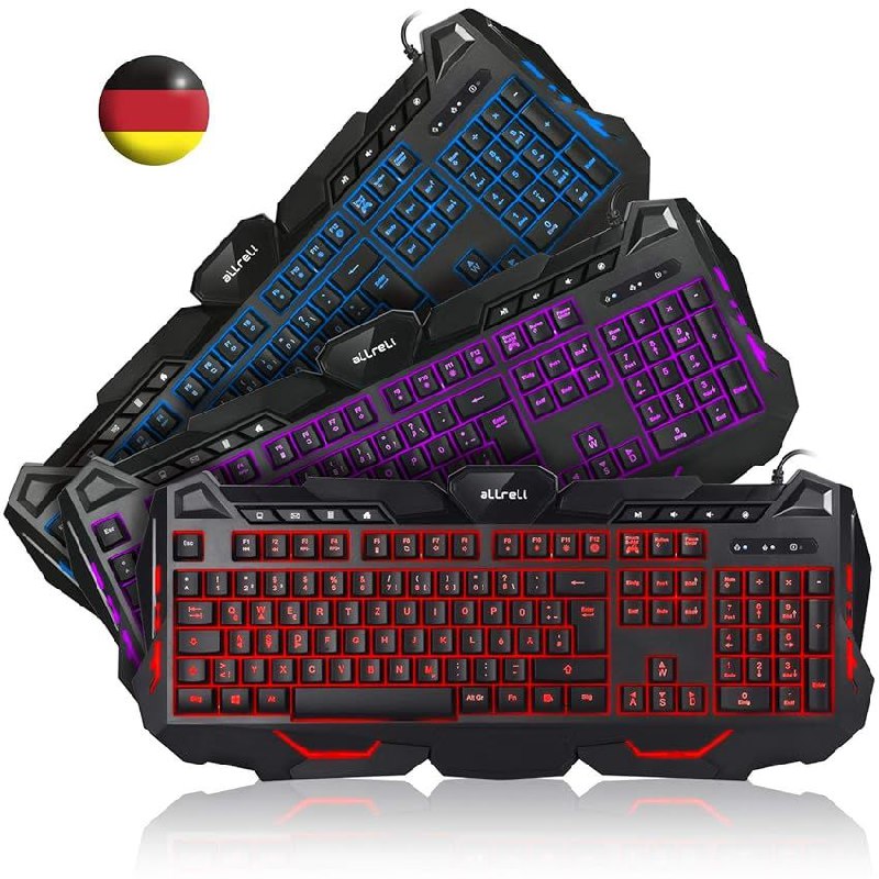 Erlebe mit der aLLreli K617 beleuchteten Tastatur ein angenehmes Tipperlebnis. Perfekt für den deutschen QWERTZ-Layout. #aLLreli #Tastatur #Beleuchtet #Technologie #Weihnachten #Geschenk #Coupon - Jetzt bei Amazon kaufen!