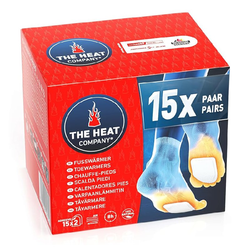 THE HEAT COMPANY Fußwärmer für extra Wärme an den Zehen. 15 Paar klebende Zehenwärmer zum Aktionspreis von 17,99€. #THEHEATCOMPANY #Fußwärmer #Zehenwärmer #Wärmepads #Deutschland #Geschenk #Schnäppchen - Jetzt bei Amazon kaufen!