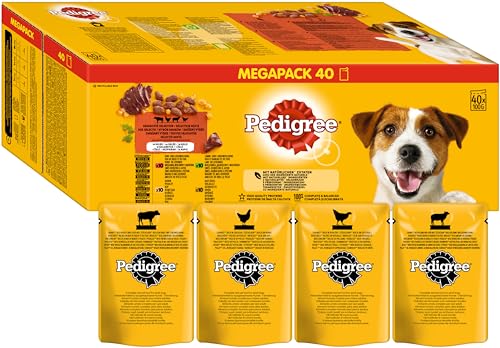 Pedigree Adult Hundefutter, 40x100g, Gemischte Selektion in Gelee mit Rind, Huhn, Lamm. Gesunde Mahlzeiten für erwachsene Hunde. #Pedigree #Hundefutter #nassfutter #Geflugel #Weihnachten #Geschenk #Coupon - Jetzt bei Amazon kaufen!