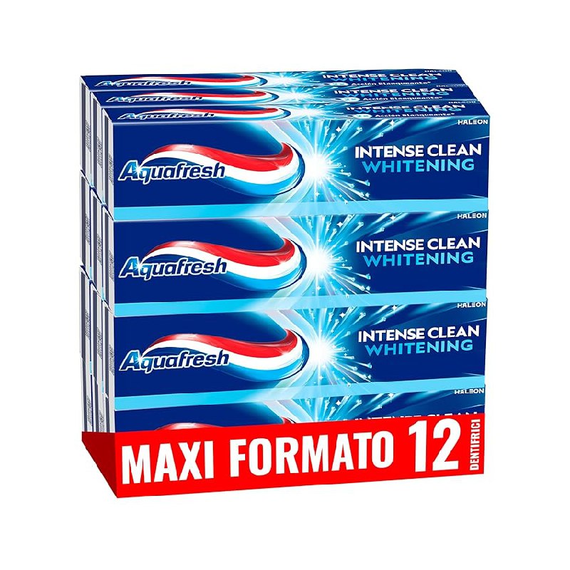 12er Pack Aquafresh Intense Clean Whitening für 9,60€. Zahnaufhellung für strahlend weiße Zähne. #Aquafresh #Whitening #Zahnpflege #Angebot #Deutschland #Geschenk #Deals - Jetzt bei Amazon kaufen!