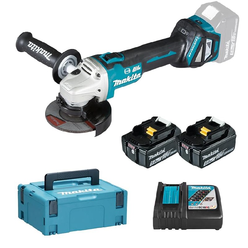 Das Makita DGA513RTJ Akku-Winkelschleifer Set mit 2 Akkus, Ladegerät und MAKPAC für kraftvolles Arbeiten. #Makita #Winkelschleifer #Akkugerät #Handwerkerbedarf #Deutschland #Geschenk #Deals - Jetzt bei Amazon kaufen!