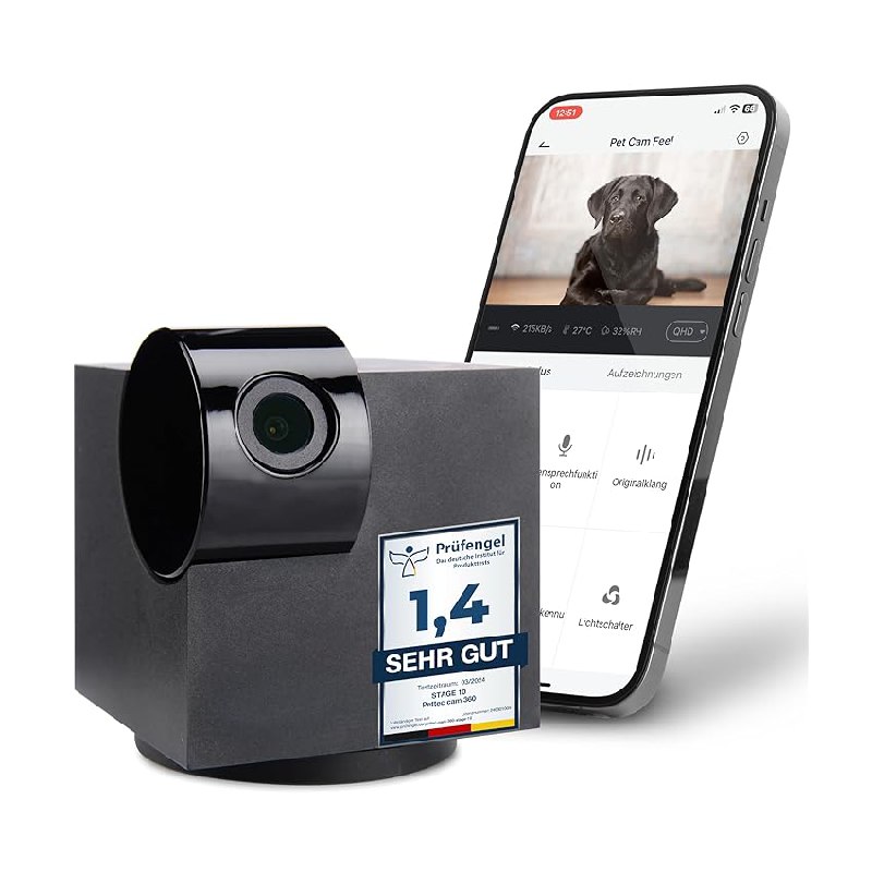 Die PetTec Cam 360 Haustierkamera bietet klare Überwachung für dein Hund mit App-Steuerung. Kein Abo nötig! #PetTec #Haustierkamera #Hundekamera #Sparangebot #Weihnachten #Geschenk #Coupon - Jetzt bei Amazon kaufen!