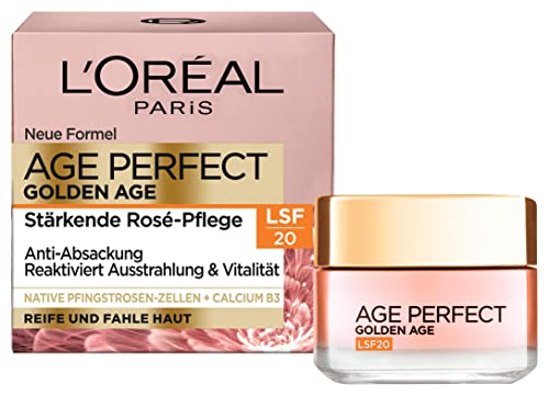 LOreal Paris Rose Tagespflege LSF 20 für strahlende Haut mit Pfingstrosen-Zellen und Vitamin B3. #LOrealParis #Tagespflege #StraffendeHaut #GoldenAge #Weihnachten #Geschenk #Coupon - Jetzt bei Amazon kaufen!