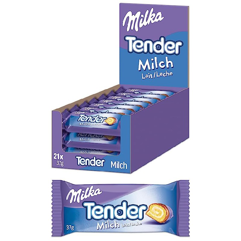 Milka Tender Milch 21x37g - köstliche Biskuit-Rolle mit Milchcremefüllung und Vollmilchschokolade. Ideal für Naschkatzen und Genießer! #Milka #Tender #Süßigkeiten #Angebot #Deutschland #Geschenk #Rabatt - Jetzt bei Amazon kaufen!