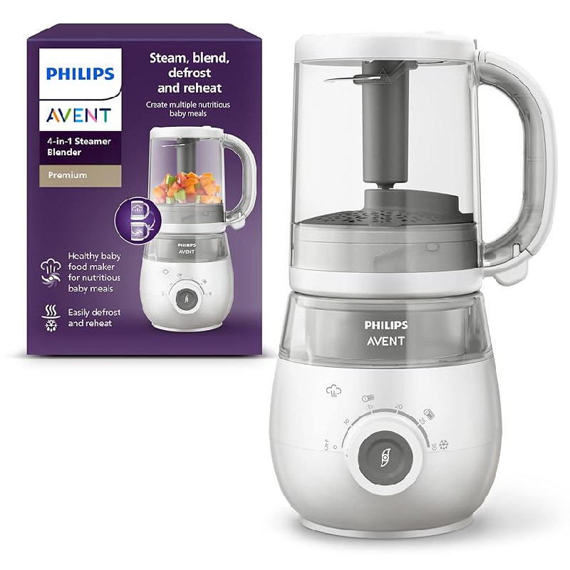 Philips Avent 4-in-1 Dampfgarer mit Mixer Premium für die Zubereitung von Babynahrung. 53% Rabatt - nur 89,99€. #PhilipsAvent #Babynahrung #Dampfgarer #Angebot #Weihnachten #Geschenk #Coupon - Jetzt bei Amazon kaufen!