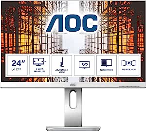 AOC X24P1GR - 24 Zoll Monitor, höhenverstellbar, vielseitige Anschlüsse, USB Hub, in Grau. #AOC #Monitor #WUXGA #Technologie #Weihnachten #Geschenk #Coupon - Jetzt bei Amazon kaufen!