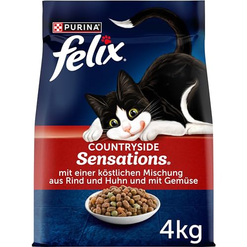 Trockenes Katzenfutter von FELIX mit Rind und Huhn für anspruchsvolle Katzen. 1 x 4 kg Packung. #FELIX #Katzenfutter #Trockenfutter #Haustierfutter #Weihnachten #Geschenk #Preisfehler - Jetzt bei Amazon kaufen!