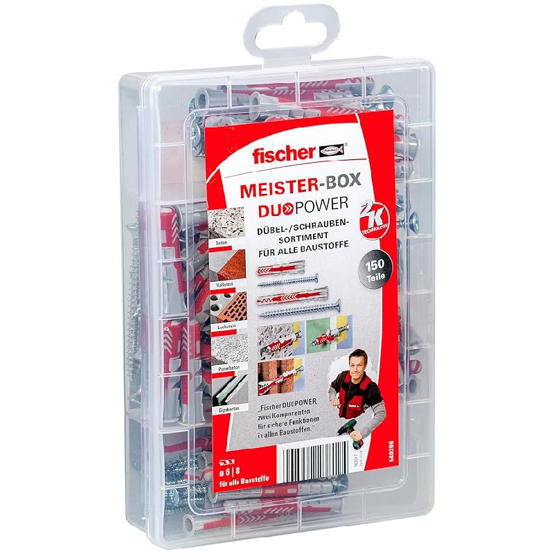 Sparangebot! Die fischer Meister-Box DuoPower enthält vorsortierte Dubel in kurz und lang für vielseitige Anwendung. #fischer #Dubel #Werkzeug #Angebot #Weihnachten #Geschenk #Deals - Jetzt bei Amazon kaufen!