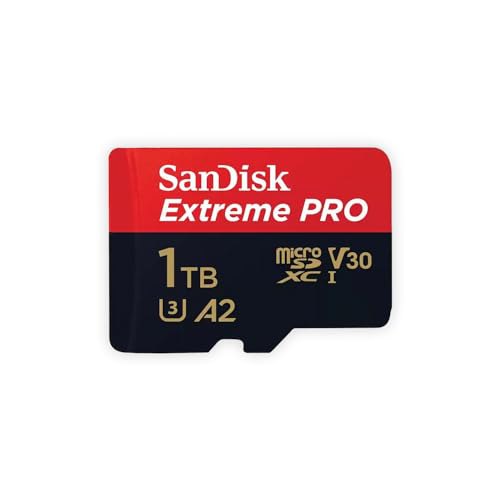 SanDisk Extreme Pro 1 TB microSDXC Memory Card mit SD Adapter für schnelle Datenübertragung und hohe Leistung. Perfekt für Profis im Einsatz. #SanDisk #MemoryCard #HighPerformance #Speicherplatz #Weihnachten #Geschenk #Preisfehler - Jetzt bei Amazon kaufen!