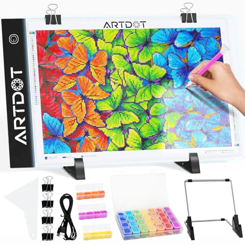 ARTDOT Leuchttisch A4 für 5D Diamond Painting Zubehör. Einstellbare Helligkeit, ideal zum Auflegen von Diamanten. #ARTDOT #DiamondPainting #Leuchttisch #Kreativität #Deutschland #Geschenk #Preisfehler - Jetzt bei Amazon kaufen!