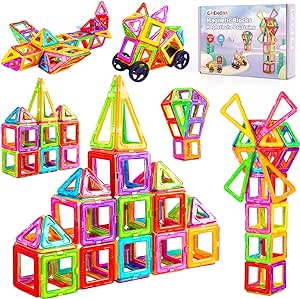 Crenova Magnetische Bausteine 50 Tile - STEM Magnetspiel für Kinder ab 3 Jahren. Fantastisches Geschenk für Jungen und Mädchen. #Crenova #Magnetspielzeug #Montessori #Kinderspielzeug #Deutschland #Geschenk #Deals - Jetzt bei Amazon kaufen!