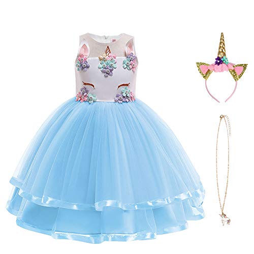 Mädchen Prinzessin Kleid für Karneval und Cosplay. Einhorn Design, vielseitig einsetzbar. #URAQT #Prinzessin #Kostüm #VorherNachher #Weihnachten #Geschenk #Rabatt - Jetzt bei Amazon kaufen!