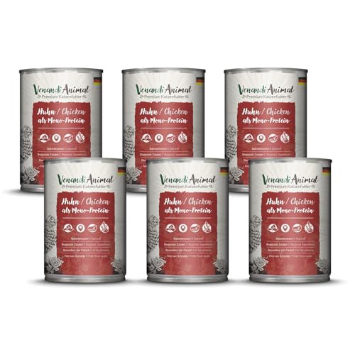 Venandi Animal Premium Nassfutter für Katzen - Huhn als Monoprotein 6er Pack, getreidefrei und hochwertig. #VenandiAnimal #Katzenfutter # PremiumQuality #Monoprotein #Weihnachten #Geschenk #Preisfehler - Jetzt bei Amazon kaufen!