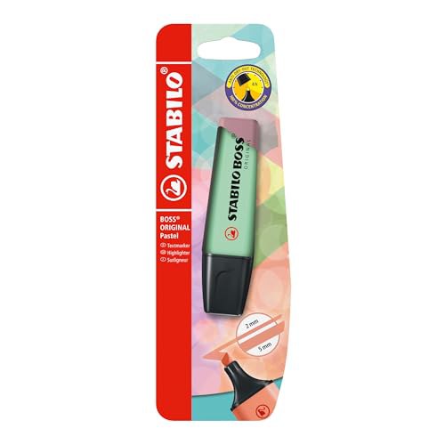 Einzelstift in Minzgrün, STABILO BOSS ORIGINAL Pastel, ideal zum Markieren und Hervorheben. #STABILO #Textmarker #Pastel #Bürobedarf #Weihnachten #Geschenk #Rabatt - Jetzt bei Amazon kaufen!