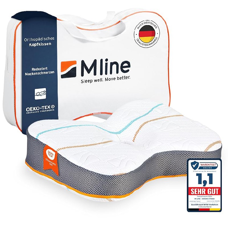 M LINE Athletic Pillow - Orthopädisches Seitenschläferkissen. Für gesunden und erholsamen Schlaf. #MLINE #Orthopädie #Kissen #Komfort #Deutschland #Geschenk #Deals - Jetzt bei Amazon kaufen!