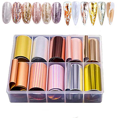 EBANKU Transferfolie für Nail Art in 10 Rollen, für glänzende Nageldekoration und DIY Nagelschmuck. #EBANKU #Nailart #Nagelfolien #DIY #Deutschland #Geschenk #Deals - Jetzt bei Amazon kaufen!