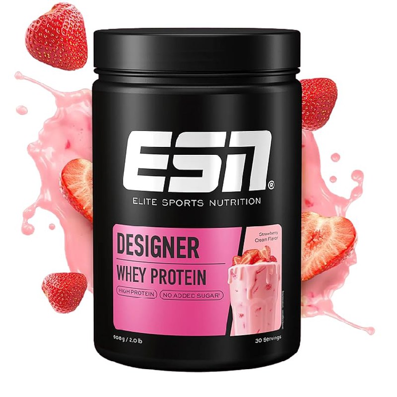 ESN Designer Whey Protein Pulver, Strawberry Cream für 28,69€ statt 35,90€. 20 SPAREN. Hochwertiges Proteinpulver. #ESN #Protein #StrawberryCream #Fitness #Weihnachten #Geschenk #Rabatt - Jetzt bei Amazon kaufen!