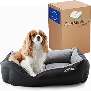 Hundebett für kleine, mittlere und große Hunde in Schwarz und Grau. Waschbar und gemütlich. #SuperKissen24 #Tierbett #Hundekorb #Haustierbett #Weihnachten #Geschenk #Angebot - Jetzt bei Amazon kaufen!