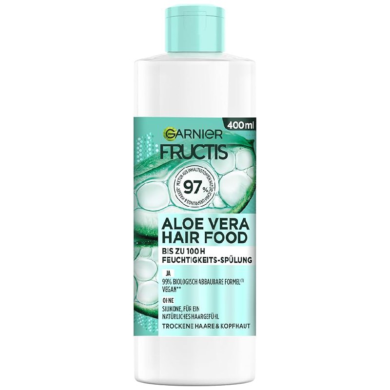 Garnier Fructis Feuchtigkeits Aloe Vera Hair Food Spülung für normales bis trockenes Haar, 400 ml - ideal für extra Pflege #Garnier #HairFood #Spülung #Beauty #Deutschland #Geschenk #Angebot - Jetzt bei Amazon kaufen!