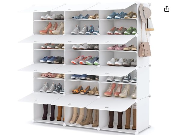 Platzsparender 7-Tier-Schuhständer für 42 Paar Schuhe und Stiefel. Ideal für Flur, Schlafzimmer und Eingangsbereich. In Weiß gehalten. #HOMIDEC #ShoeRack #ShoeStorage #Organisation #Deutschland #Geschenk #Schnäppchen - Jetzt bei Amazon kaufen!