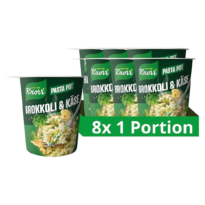 Knorr Pasta Snack Pot Brokkoli Käse - leckere Instant Nudeln, schnell in nur 5 Minuten zubereitet. 8x62g Packung. #Knorr #Pasta #Brokkoli #Sparangebot #Weihnachten #Geschenk #Angebot - Jetzt bei Amazon kaufen!