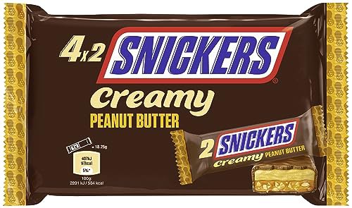 Snickers Creamy Peanut Butter Schokoriegel mit Karamell und Erdnüssen, 4 Doppelriegel à 36,5g. Genieße den köstlichen Snack! #Snickers #Schokolade #Erdnussbutter #Genuss #Weihnachten #Geschenk #Deals - Jetzt bei Amazon kaufen!