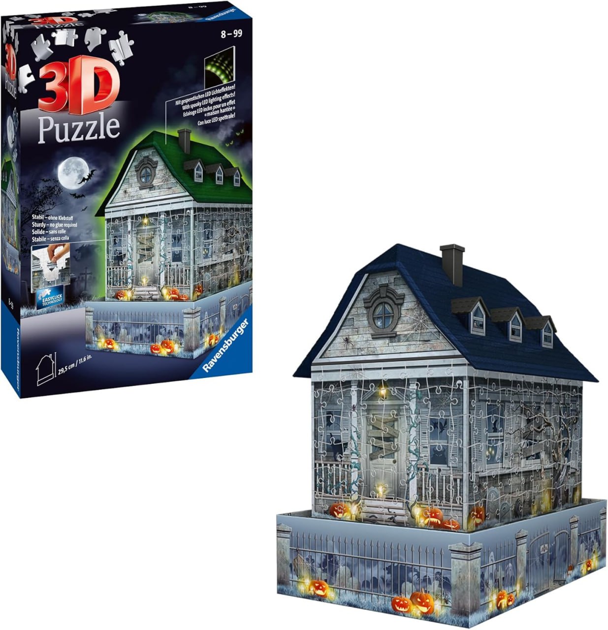 Ravensburger 3D Puzzle Gruselhaus bei Nacht 11254-216 Teile. Entdecke die Gruselwelt und baue dein eigenes kleines Gruselhaus #Ravensburger #3DPuzzle #Gruselhaus #Nachtspaß #Deutschland #Geschenk #Angebot - Jetzt bei Amazon kaufen!