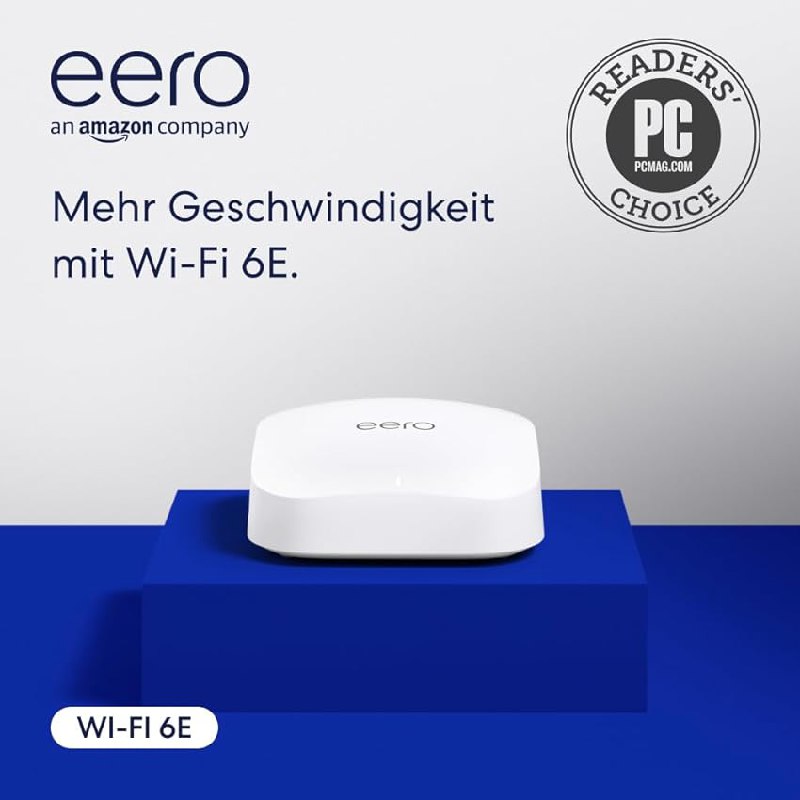 Amazon eero Pro 6E Mesh-WLAN-Router mit 2,5-Gbit-Ethernet für bis zu 190 m2 Abdeckung. Schnelles WLAN zu einem reduzierten Preis! #Amazon #eeroPro6E #MeshWLAN #Angebot #Weihnachten #Geschenk #Coupon - Jetzt bei Amazon kaufen!